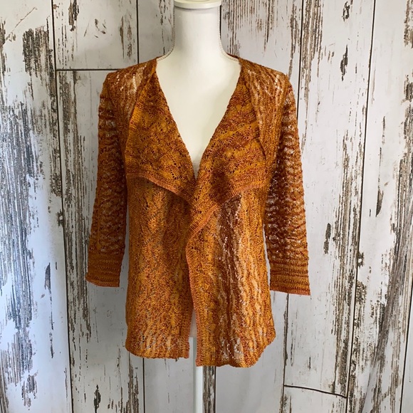 Ruby Rd. Rust and Gold Petite Sweater Size Small - Picture 1 of 4